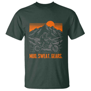 Mud Sweat Gears Dirt Bike T Shirt TS09 Dark Forest Green Print Your Wear