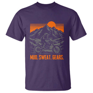 Mud Sweat Gears Dirt Bike T Shirt TS09 Purple Print Your Wear
