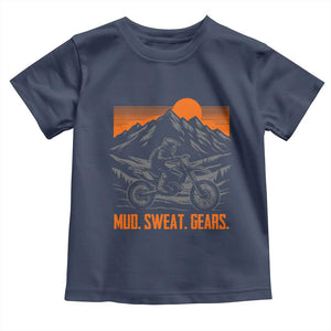 Mud Sweat Gears Dirt Bike Toddler T Shirt TS09 Navy Print Your Wear