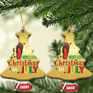 Just A Girl Who Loves Xmas In July Christmas Ornament TS09 Christmas Tree Gold Print Your Wear
