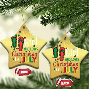 Just A Girl Who Loves Xmas In July Christmas Ornament TS09 Star Gold Print Your Wear