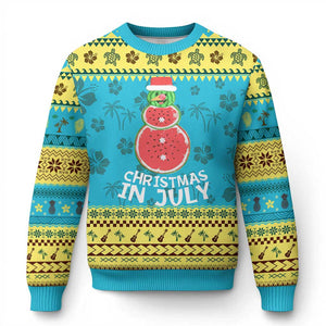 Funny Tropical Xmas Ugly Christmas Sweater Watermelon Summer Snowman TS09 Hawaii Print Your Wear