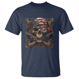 Funny Pirate 4th Of July T Shirt Patriotic America Flag Skull TS09 Navy Print Your Wear