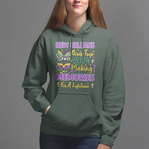 New Orleans Girl's Trip 2024 Matching Hoodie Making Memories For A Lifetime TS09 Dark Forest Green Print Your Wear