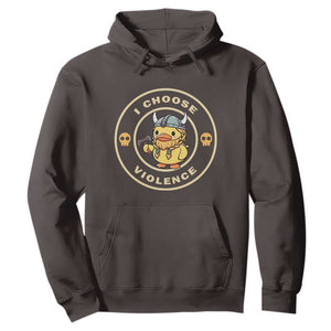 Funny Viking Duck Meme I Choose Violence Hoodie TS09 Dark Chocolate Print Your Wear
