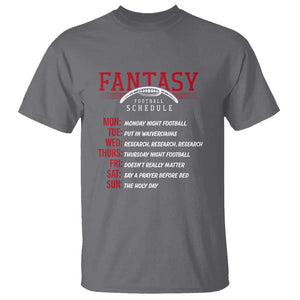 Funny Fantasy Football Schedule T Shirt TS09 Charcoal Print Your Wear