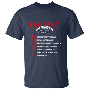 Funny Fantasy Football Schedule T Shirt TS09 Navy Print Your Wear