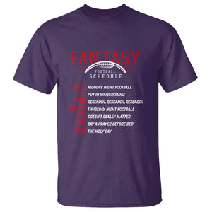 Funny Fantasy Football Schedule T Shirt TS09 Purple Print Your Wear