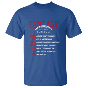 Funny Fantasy Football Schedule T Shirt TS09 Royal Blue Print Your Wear