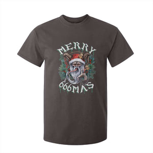 Anti Christmas T Shirt For Kid Merry 666Mas Satan Creepy Christmas TS09 Dark Chocolate Print Your Wear
