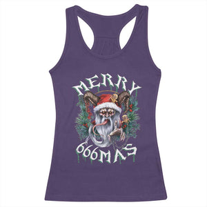 Anti Christmas Racerback Tank Top Merry 666Mas Satan Creepy Christmas TS09 Purple Print Your Wear