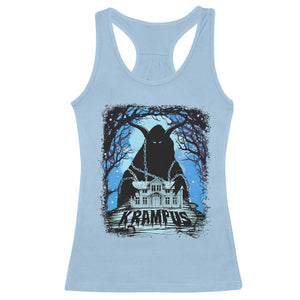 Dark Gothic Christmas Krampus Racerback Tank Top TS09 Light Blue Print Your Wear