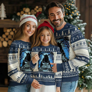 Dark Gothic Christmas Krampus Ugly Christmas Sweater TS09 Navy Print Your Wear