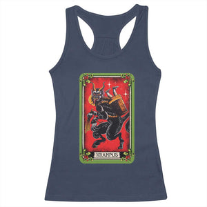 Christmas Krampus Racerback Tank Top American Traditional Tarot Card TS09 Navy Print Your Wear