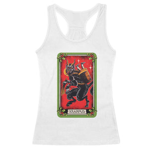 Christmas Krampus Racerback Tank Top American Traditional Tarot Card TS09 White Print Your Wear