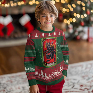 Xmas Krampus Ugly Christmas Sweater American Traditional Tarot Card TS09 Christmas Print Your Wear