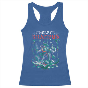 Horror Christmas Merry Krampus Racerback Tank Top TS09 Royal Blue Print Your Wear