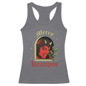 Horror Christmas Female Krampus Racerback Tank Top TS09 Charcoal Print Your Wear