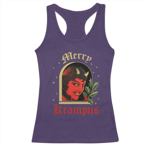 Horror Christmas Female Krampus Racerback Tank Top TS09 Purple Print Your Wear