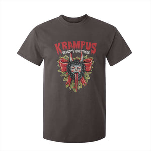 Christmas Krampus T Shirt For Kid Season Greeting Coquette Bow Krampus TS09 Dark Chocolate Print Your Wear