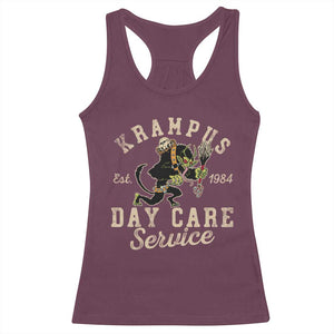Christmas Krampus Day Care Service Racerback Tank Top TS09 Maroon Print Your Wear