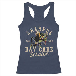 Christmas Krampus Day Care Service Racerback Tank Top TS09 Navy Print Your Wear