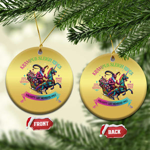 Funny Krampus Sleigh Rides Christmas Ornament Naughty List Members Only Since 1722 TS09 Circle Gold Print Your Wear