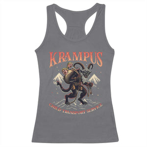 Krampus Racerback Tank Top Child Transport Service Spooky Christmas TS09 Charcoal Print Your Wear