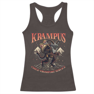 Krampus Racerback Tank Top Child Transport Service Spooky Christmas TS09 Dark Chocolate Print Your Wear