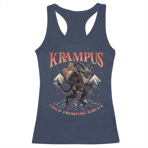Krampus Racerback Tank Top Child Transport Service Spooky Christmas TS09 Navy Print Your Wear