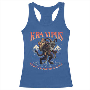 Krampus Racerback Tank Top Child Transport Service Spooky Christmas TS09 Royal Blue Print Your Wear
