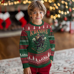 Krampus Ugly Christmas Sweater Child Transport Service Spooky Christmas TS09 Christmas Print Your Wear