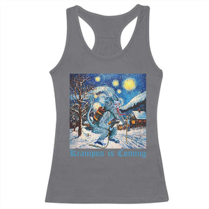 Krampus Is Coming Racerback Tank Top Spooky Christmas Starry Night TS09 Charcoal Print Your Wear