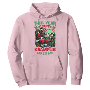 Christmas Krampus Hoodie This Year I Hope Krampus Takes Me TS09 Light Pink Print Your Wear