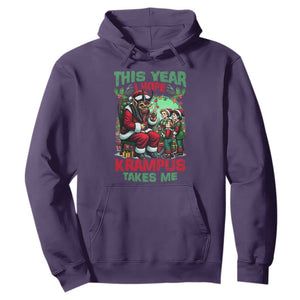 Christmas Krampus Hoodie This Year I Hope Krampus Takes Me TS09 Purple Print Your Wear