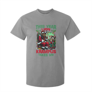 Christmas Krampus T Shirt For Kid This Year I Hope Krampus Takes Me TS09 Sport Gray Print Your Wear
