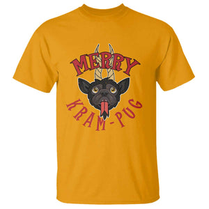 Funny Christmas Krampus Pug Dog T Shirt Merry Krampug Cute Pug Satan TS09 Gold Print Your Wear