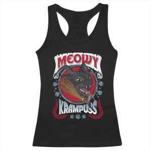 Christmas Krampus Cat Racerback Tank Top Meowy Krampuss Black Cat TS09 Black Print Your Wear