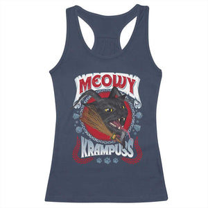 Christmas Krampus Cat Racerback Tank Top Meowy Krampuss Black Cat TS09 Navy Print Your Wear