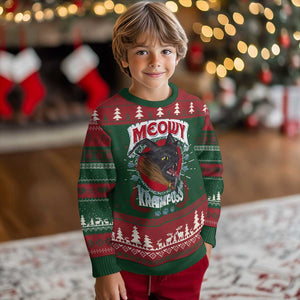 Xmas Krampus Cat Ugly Christmas Sweater Meowy Krampuss Black Cat TS09 Christmas Print Your Wear