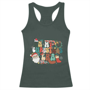 In My Christmas Era Retro Groovy Racerback Tank Top TS09 Dark Forest Green Print Your Wear