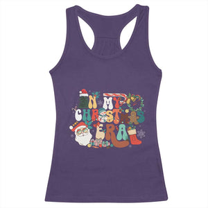 In My Christmas Era Retro Groovy Racerback Tank Top TS09 Purple Print Your Wear