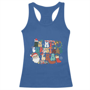 In My Christmas Era Retro Groovy Racerback Tank Top TS09 Royal Blue Print Your Wear