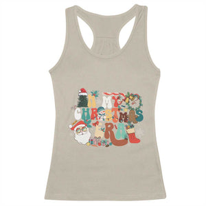 In My Christmas Era Retro Groovy Racerback Tank Top TS09 Sand Print Your Wear