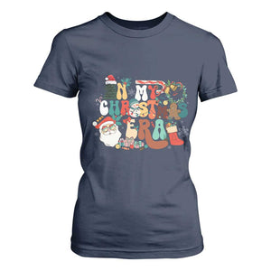 In My Christmas Era Retro Groovy T Shirt For Women TS09 Navy Print Your Wear