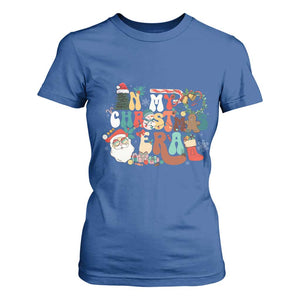 In My Christmas Era Retro Groovy T Shirt For Women TS09 Royal Blue Print Your Wear