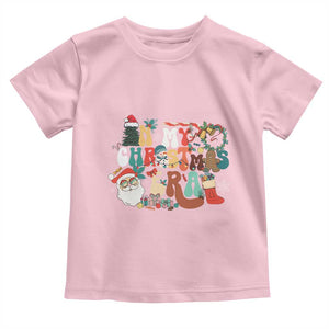 In My Christmas Era Retro Groovy Toddler T Shirt TS09 Light Pink Print Your Wear