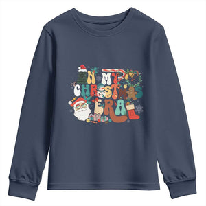 In My Christmas Era Retro Groovy Youth Sweatshirt TS09 Navy Print Your Wear
