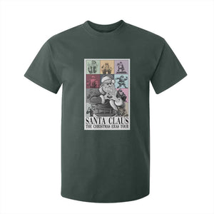 Funny Santa Claus The Christmas Eras Tours T Shirt For Kid TS09 Dark Forest Green Print Your Wear