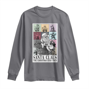 Funny Santa Claus The Christmas Eras Tours Long Sleeve Shirt TS09 Charcoal Print Your Wear